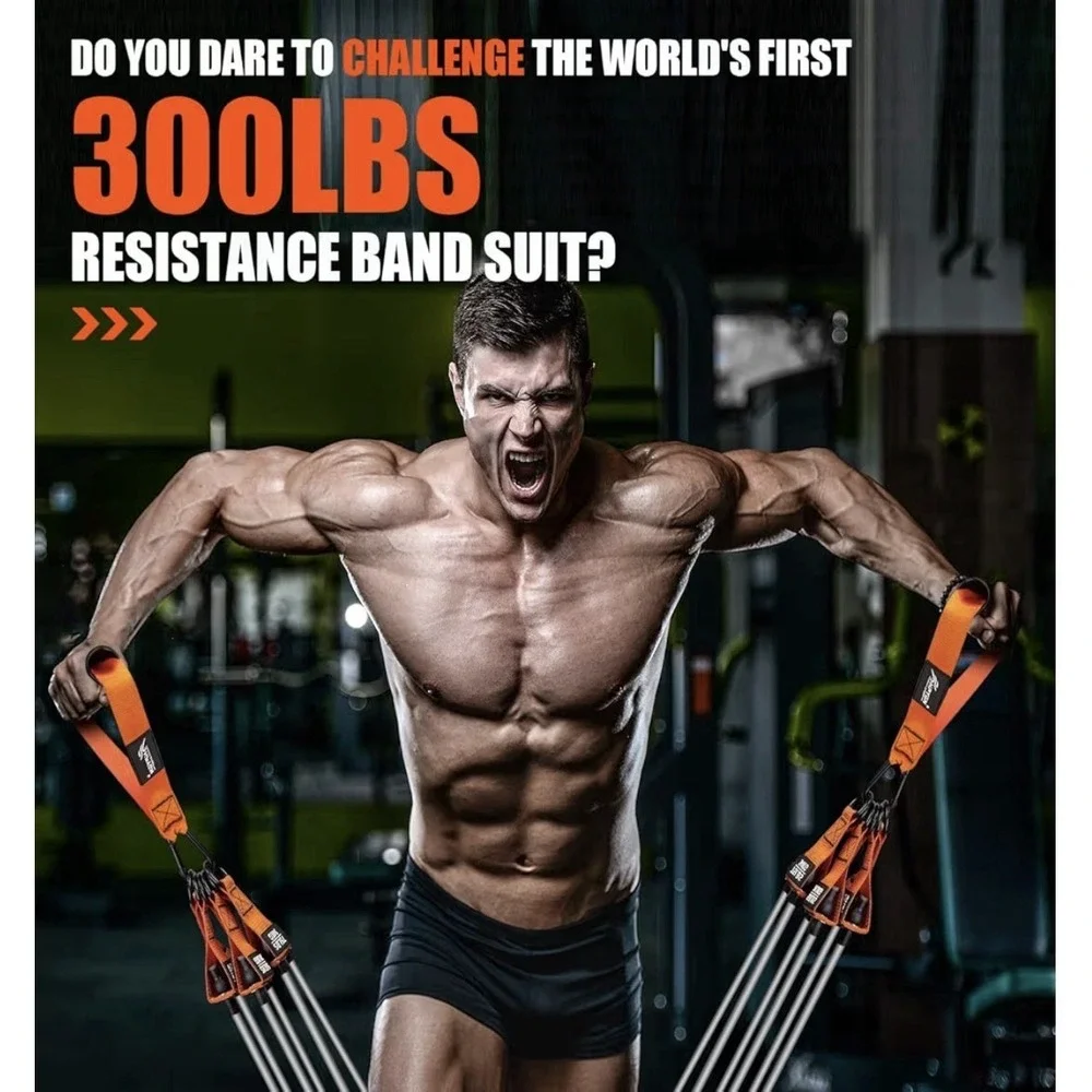 Hypgn Heavy Resistance Bands 300lbs Excercise Bands For Working Out Fitness Band